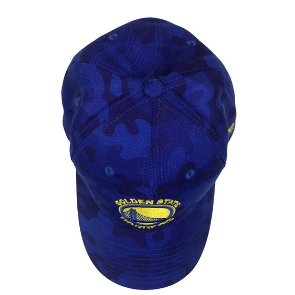 New Era 39Thirty Golden State Warriors Blue Camo Men’s M/L On‎ The Court - Picture 6 of 11